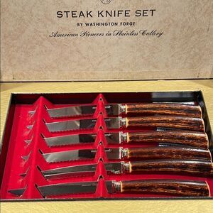 Elegant Brown Knives Set for Kitchen